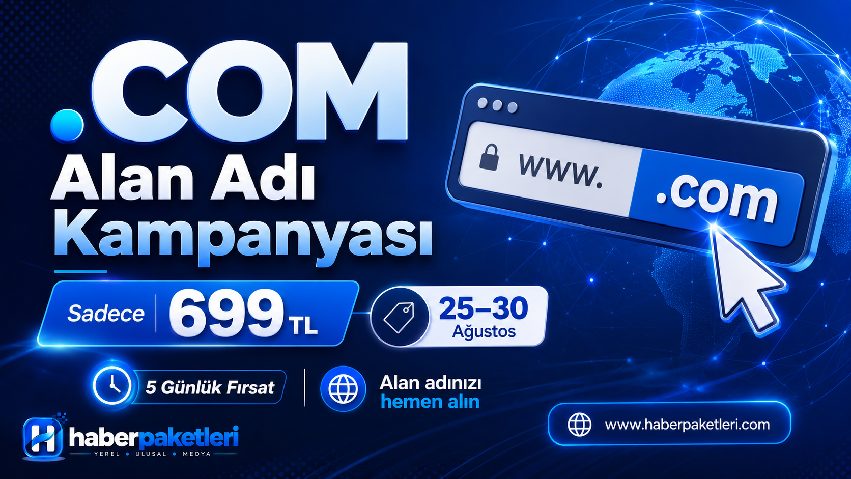 .COM Alan Adı Kampanyası: 699 TL’ye Alan Adınızı Hemen Alın